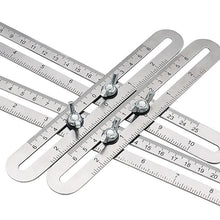 JIGONG Multi-function Adjustable Four-Sided Folding Measuring Tool Multi-Angle Template Scale Ruler